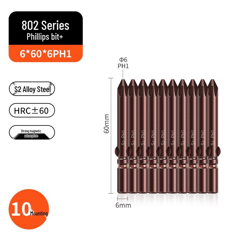 802 Cross Electric Screwdriver Bit, 6mm Round Shank, Magnetic Fine Head Splitter.
802 Cross Electric Screwdriver Bit, 6mm Round Shank, Magnetic Fine Head Splitter.