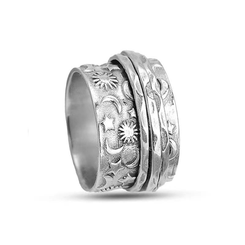 Новое ретро-кольцо со звездой и луной в стиле хип-хоп - европейский и американский стиль, винтажные украшения для индивидуальности Size 12 серый
Новое ретро-кольцо со звездой и луной в стиле хип-хоп - европейский и американский стиль, винтажные украшения для индивидуальности Size 12 серый