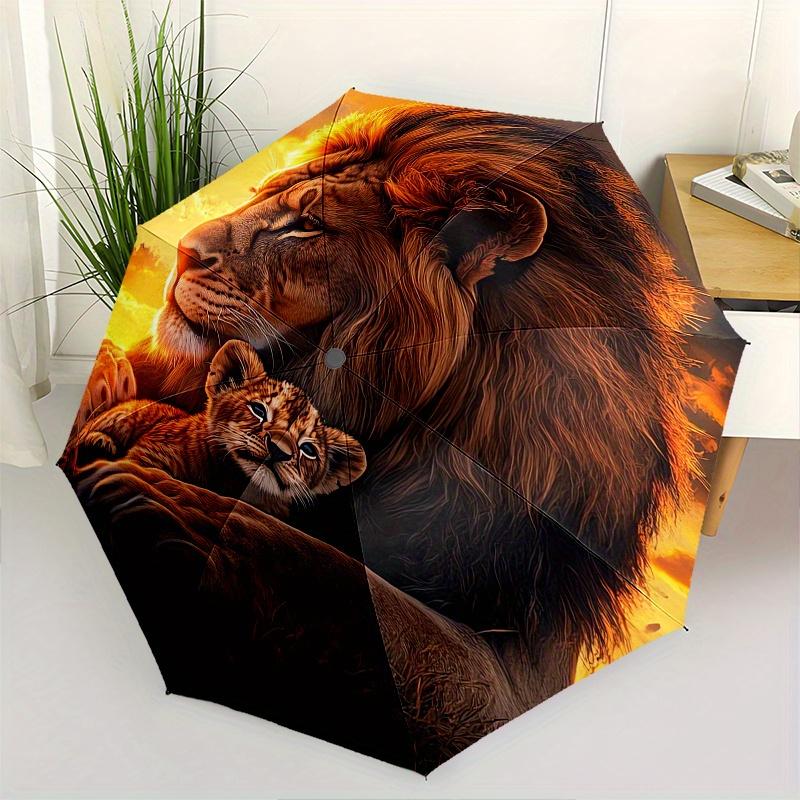 Lion, Sunset Theme 8 Bone Hand Automatic Folding Umbrella, Compact and Portable Design, A Perfect Gift for Birthday, Christmas or Business U
Lion, Sunset Theme 8 Bone Hand Automatic Folding Umbrella, Compact and Portable Design, A Perfect Gift for Birthday, Christmas or Business U