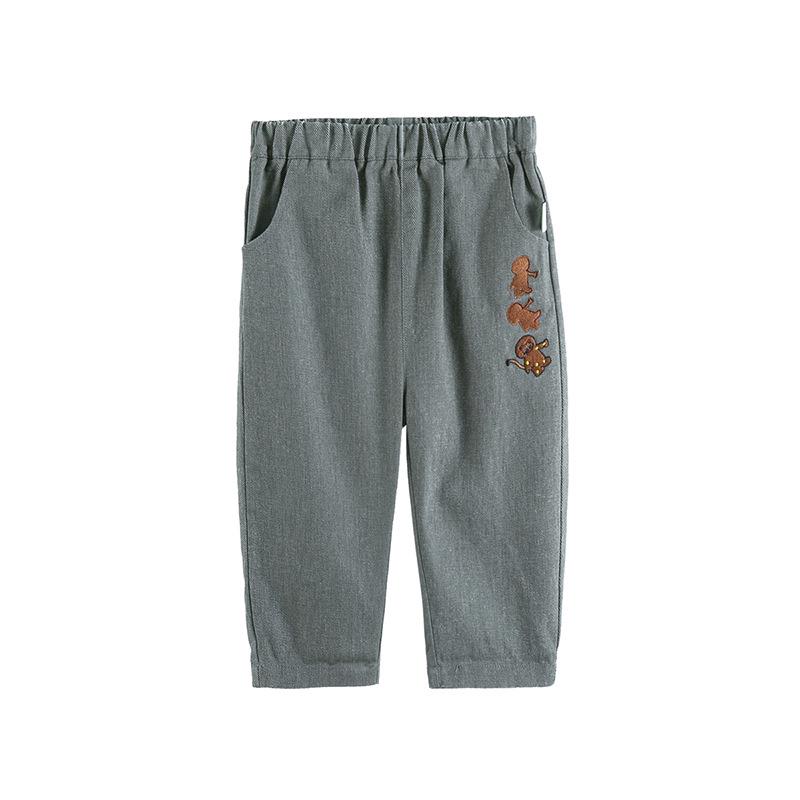 Весна 2025 Детские повседневные брюки прямого кроя: Красочный коровій принт для мальчиков и девочек 100 cm