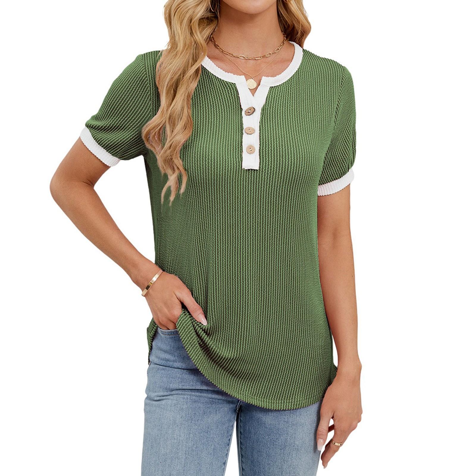 Женская мода однотонный круглый вырез с короткими рукавами пуловер повседневная футболка топ XXL
Женская мода однотонный круглый вырез с короткими рукавами пуловер повседневная футболка топ XXL