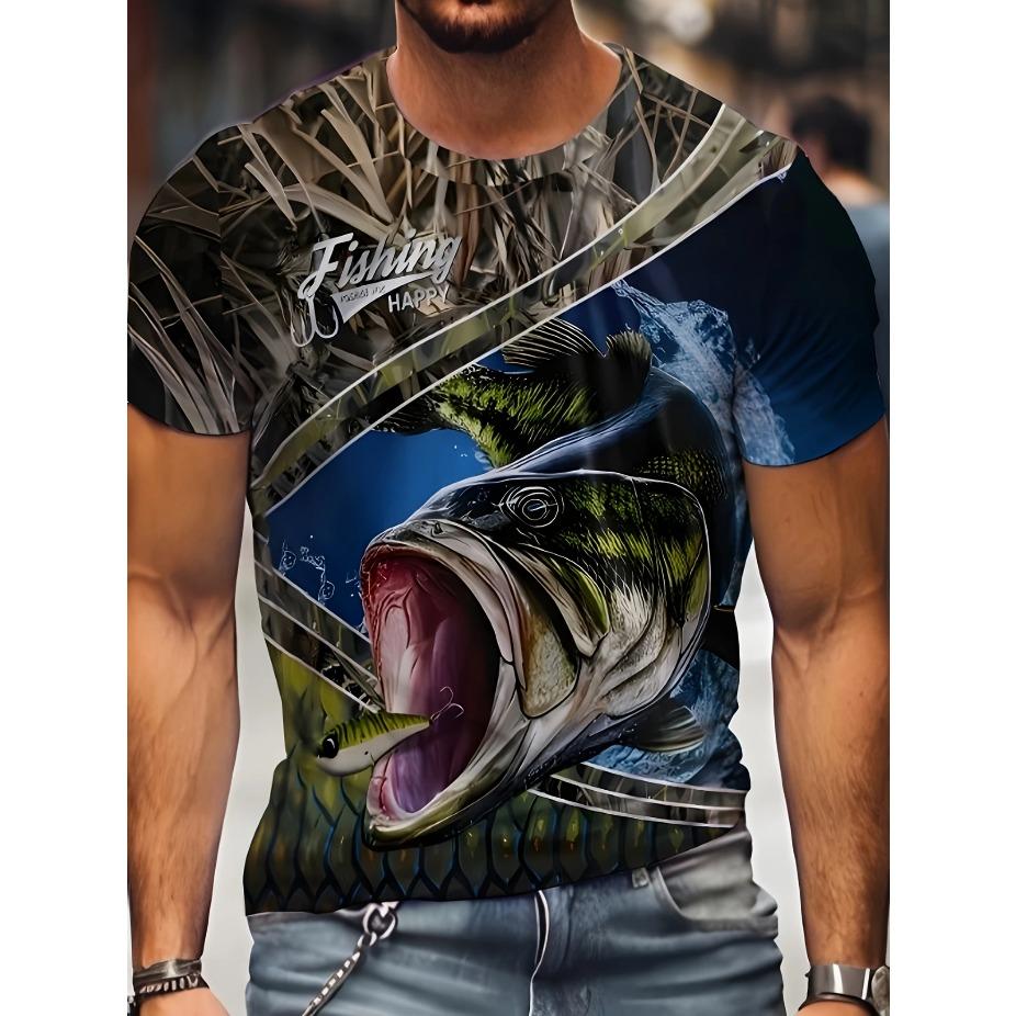 Mens Vibrant Fish Print Casual T-Shirt - Breathable Slight Stretch Polyester Crew Neck Tee for Outdoor Perfect for Summer XL білий
Mens Vibrant Fish Print Casual T-Shirt - Breathable Slight Stretch Polyester Crew Neck Tee for Outdoor Perfect for Summer XL білий