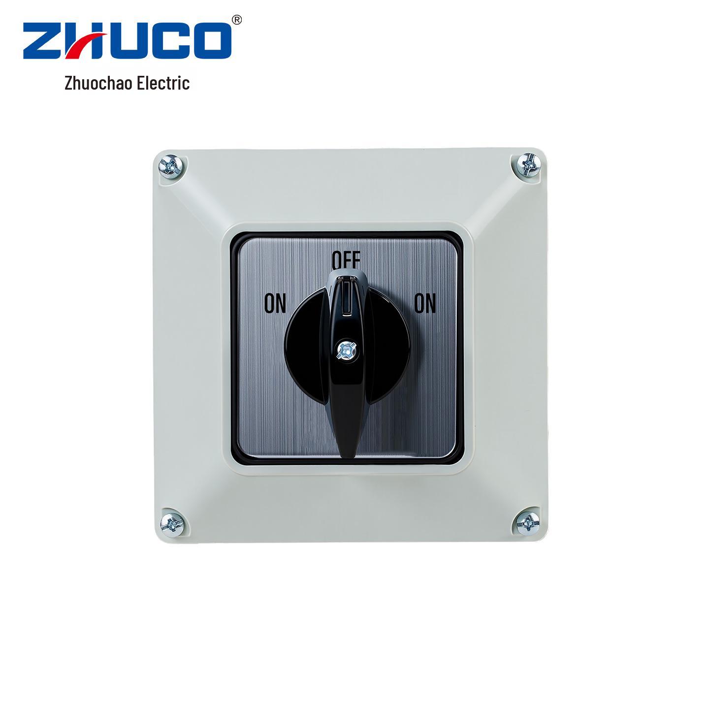 Zhuochao SZW26-160/D404 4-Position 3-Speed ON-OFF-ON Rotary Switch with Protective Box
Zhuochao SZW26-160/D404 4-Position 3-Speed ON-OFF-ON Rotary Switch with Protective Box