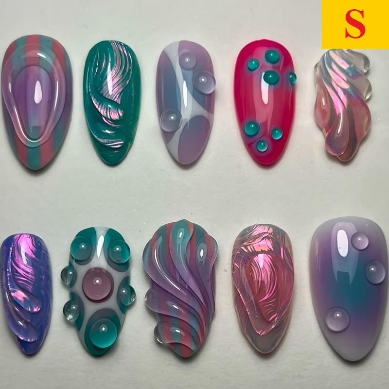New 10pcs Fashion Handmade Press on Nails Flower Design Almond Nails Tip Pearl Rhinestone Wearable False Nail Sets for Women
New 10pcs Fashion Handmade Press on Nails Flower Design Almond Nails Tip Pearl Rhinestone Wearable False Nail Sets for Women