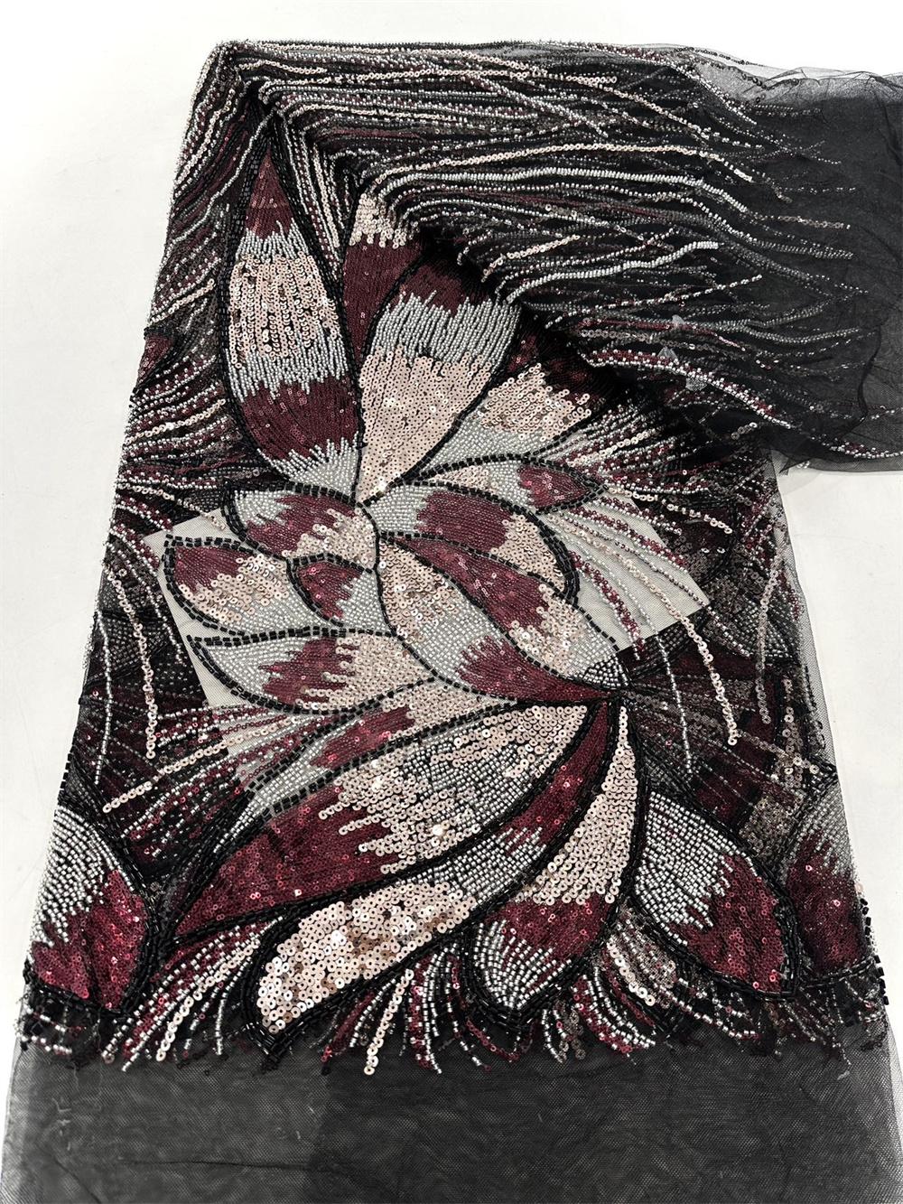 Latest African Beaded Lace Net Fabric 5 Yards 2025 High Quality Nigerian Wedding Material Luxury Sequins Beads Fabric for Sewing 5 yards&120cm
Latest African Beaded Lace Net Fabric 5 Yards 2025 High Quality Nigerian Wedding Material Luxury Sequins Beads Fabric for Sewing 5 yards&120cm