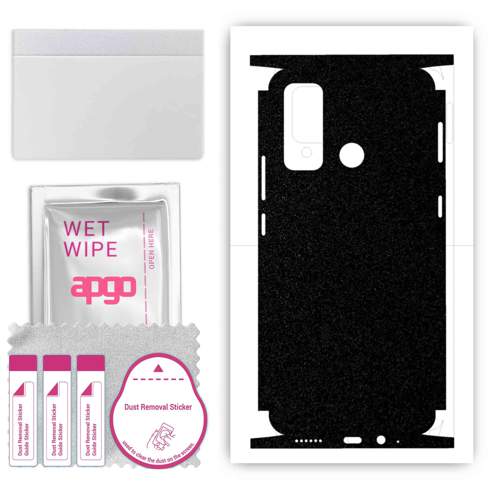 apgo Protective Skin Sticker for the back+sides compatible with Tecno Pouvoir 4, Full Wrap Film, Foil, Vinyl - Pattern Matte Black
apgo Protective Skin Sticker for the back+sides compatible with Tecno Pouvoir 4, Full Wrap Film, Foil, Vinyl - Pattern Matte Black