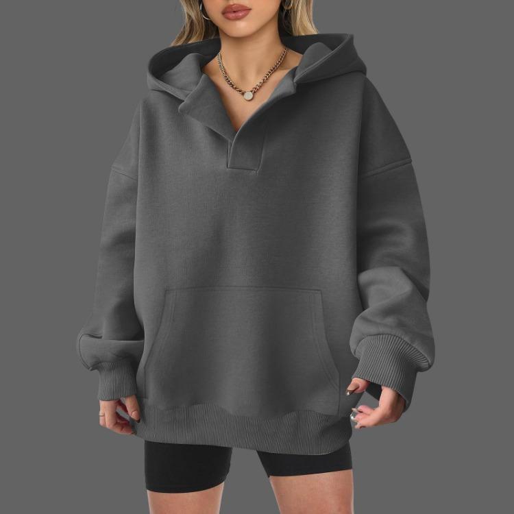 Women Sports Shirt Oversized Sweatshirt Long Sleeved Pullover Loose Autumn Winter Solid Color Ladies Wear XXL темно-сірий
Women Sports Shirt Oversized Sweatshirt Long Sleeved Pullover Loose Autumn Winter Solid Color Ladies Wear XXL темно-сірий