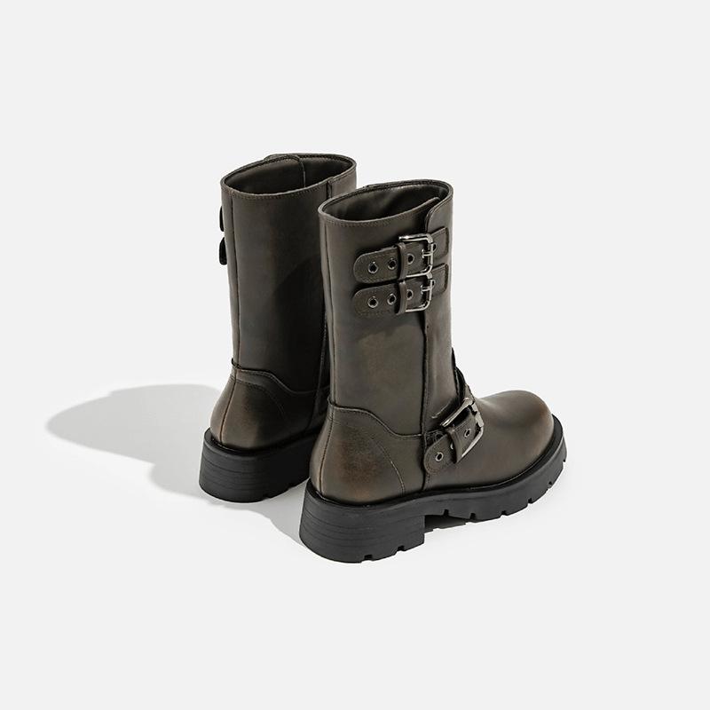 Martin Boots Women s Spice Girls Knight Boots Round Head Metal Belt Buckle Thick-soled Short Boots 40
Martin Boots Women s Spice Girls Knight Boots Round Head Metal Belt Buckle Thick-soled Short Boots 40