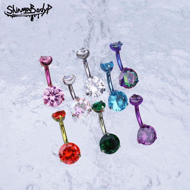 Shinma F-136 Titanium Alloy round 5A Zircon Navel Stud Belly Ring Fashion Stylish Piercing Jewelry No Remarks, Default Titanium Color(Dark Silver)
Shinma F-136 Titanium Alloy round 5A Zircon Navel Stud Belly Ring Fashion Stylish Piercing Jewelry No Remarks, Default Titanium Color(Dark Silver)