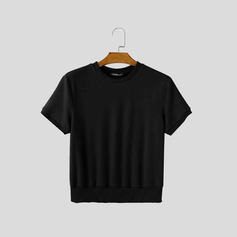 INCERUN Men Round Neck Short Sleeve Solid Color Casual Cropped T-shirts L
INCERUN Men Round Neck Short Sleeve Solid Color Casual Cropped T-shirts L