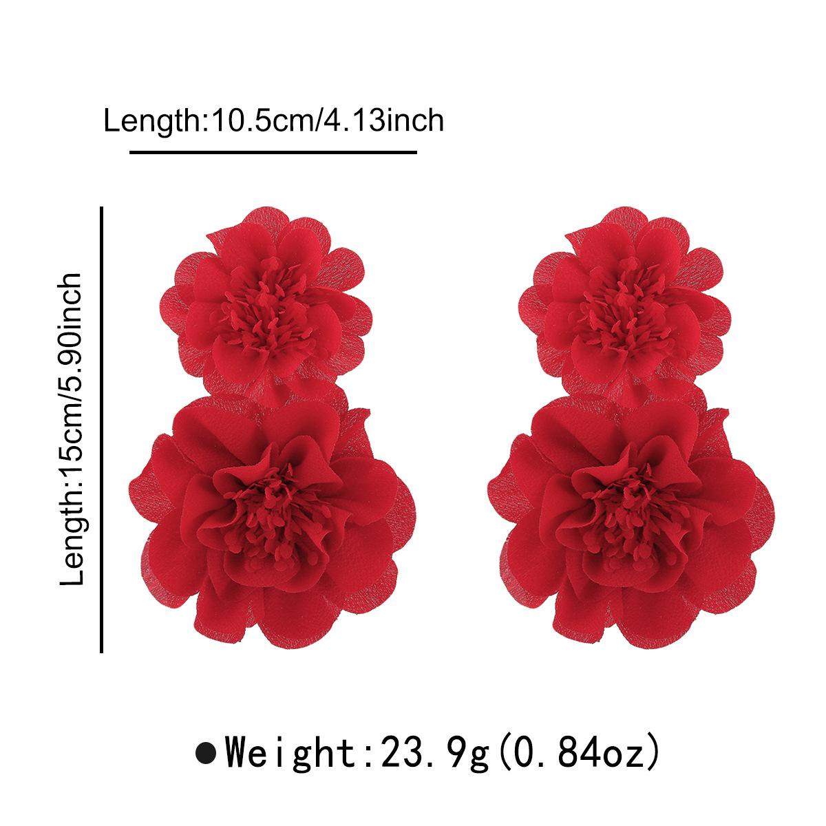 Cross Border New Fashion Chiffon Big Flower Earrings Elegant Exaggerated Show Sweet Style Ear Jewelry For Women червоний
Cross Border New Fashion Chiffon Big Flower Earrings Elegant Exaggerated Show Sweet Style Ear Jewelry For Women червоний