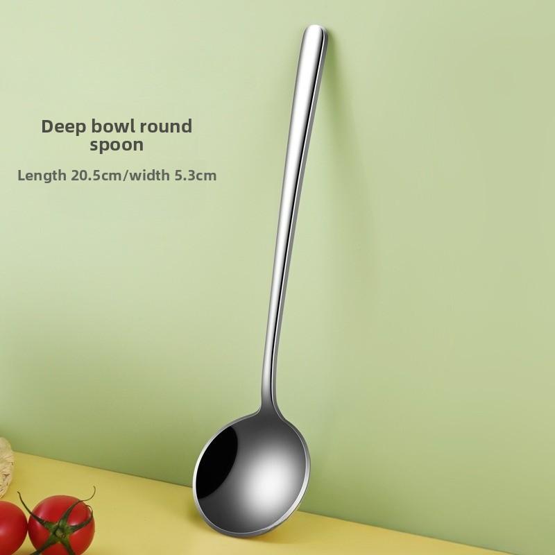 BEPAN 1PC Deep Thickened Stainless Steel Spoon Round Soup Spoon Long Handle Large Tableware Household Supplies
BEPAN 1PC Deep Thickened Stainless Steel Spoon Round Soup Spoon Long Handle Large Tableware Household Supplies