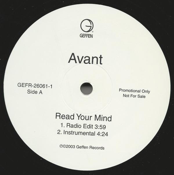 12inch Record AVANT - Read Your Mind GEFR260611 Geffen Records 2003 US Rap & Hip-Hop/R&B Used
12inch Record AVANT - Read Your Mind GEFR260611 Geffen Records 2003 US Rap & Hip-Hop/R&B Used