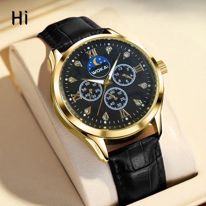 Новые мужские кварцевые часы Fashion Watch Business Sun Moon Star Watch
Новые мужские кварцевые часы Fashion Watch Business Sun Moon Star Watch
