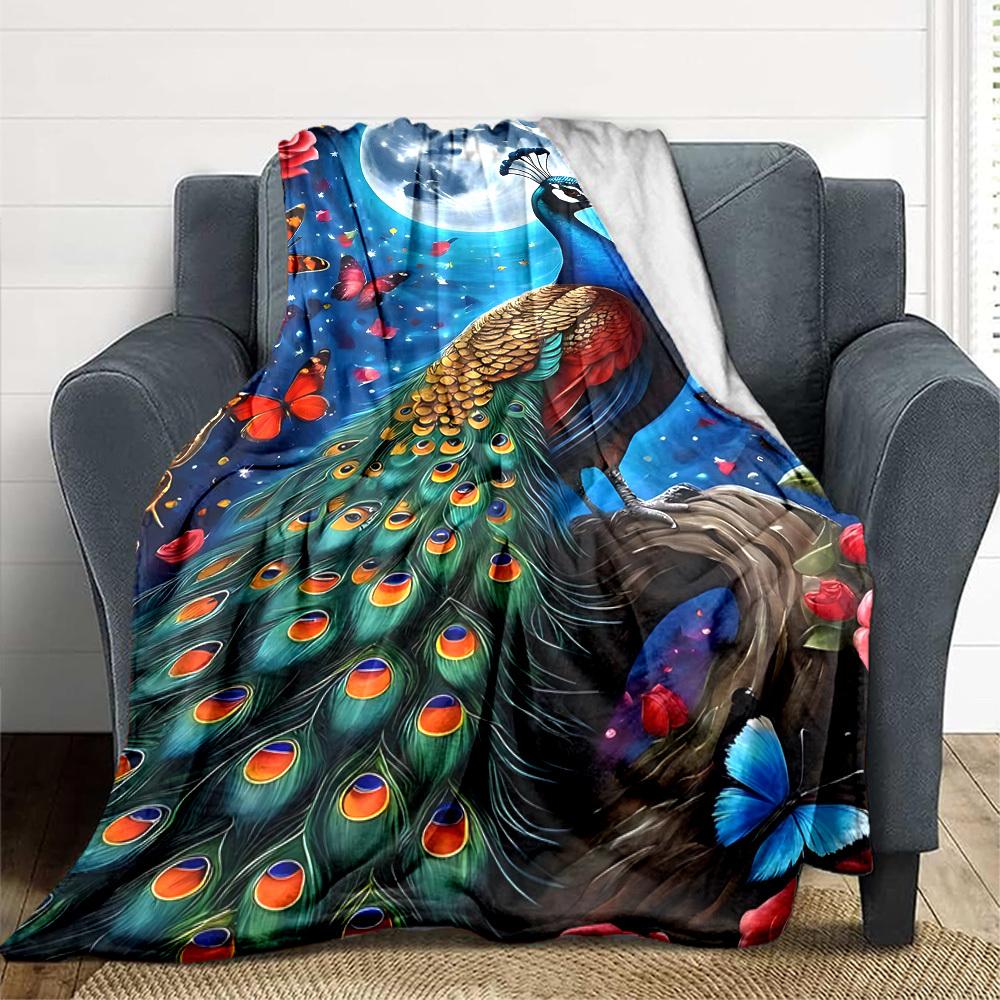 1pc Peacock Feather Blanket Lightweight Flannel Blanket Throw Blanket For Sofa, Bed, Travel, Camping, Livingroom, Couch, Chair, And Bed yy2509026158 100x150cm
1pc Peacock Feather Blanket Lightweight Flannel Blanket Throw Blanket For Sofa, Bed, Travel, Camping, Livingroom, Couch, Chair, And Bed yy2509026158 100x150cm