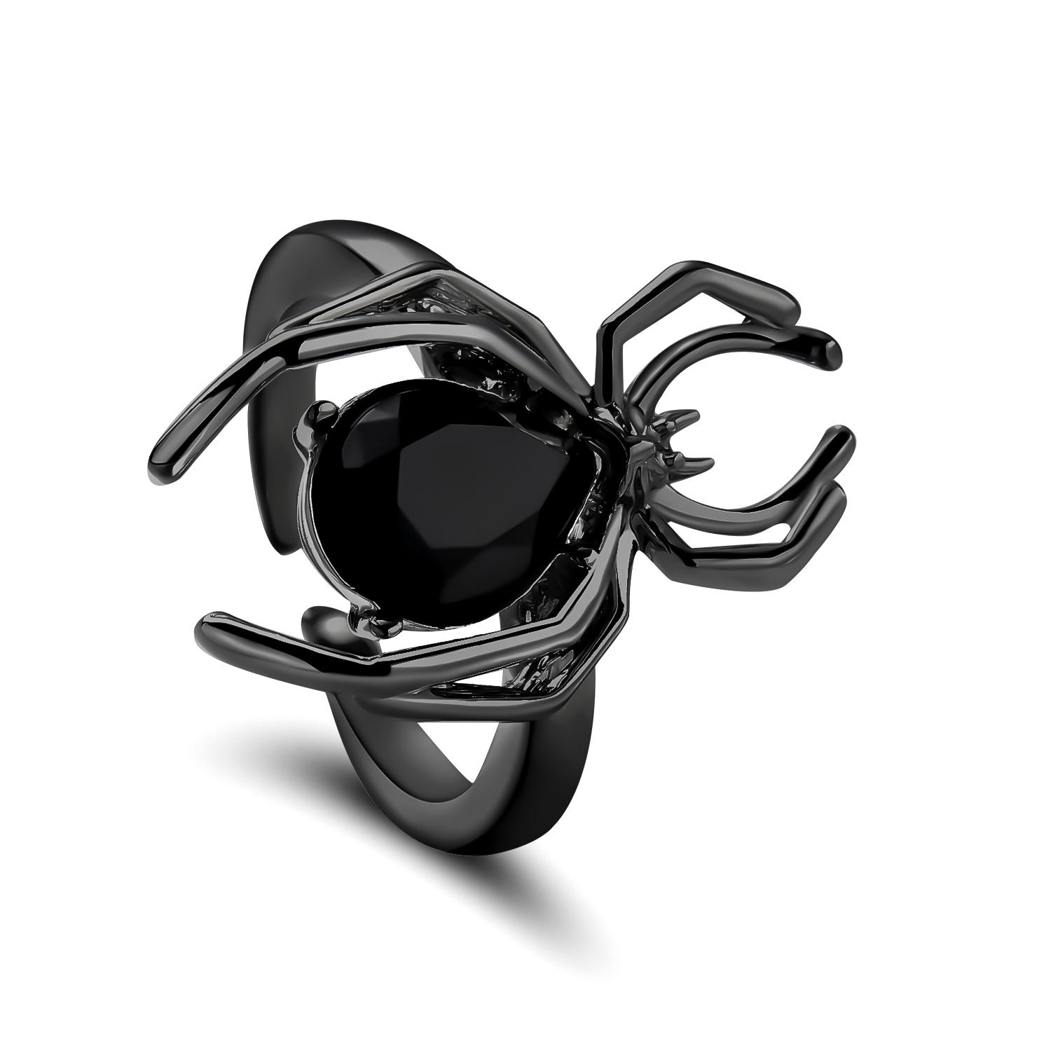 Gothic Fashion Rings For Women Girls Crystal Black Spider Open Ring Hip Hop Punk Irregular Animal Finger Jewelry Halloween Gift
Gothic Fashion Rings For Women Girls Crystal Black Spider Open Ring Hip Hop Punk Irregular Animal Finger Jewelry Halloween Gift