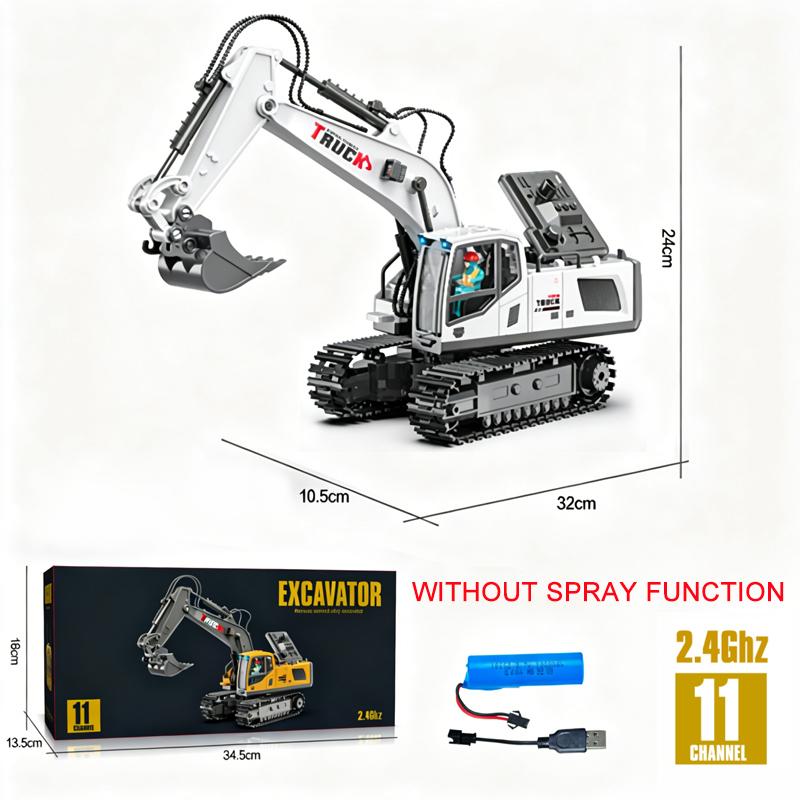 Funtional 11/13 CH Alloy Remote Control Excavator 2.4G RC Crawler Engineering Vehicle Toy for Kids Christmas Birthday Gift
Funtional 11/13 CH Alloy Remote Control Excavator 2.4G RC Crawler Engineering Vehicle Toy for Kids Christmas Birthday Gift