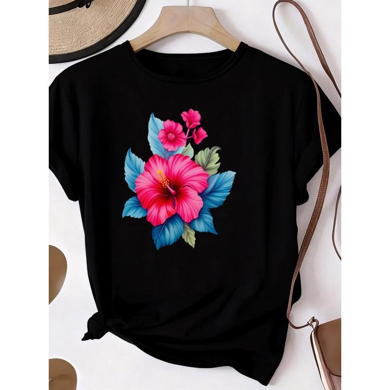Fashionable and Elegant Women s Top Featuring a Vibrant Tropical Floral Print. This Beautifully Designed Round-neck Short-sleeve T-shirt 4XL чорний
Fashionable and Elegant Women s Top Featuring a Vibrant Tropical Floral Print. This Beautifully Designed Round-neck Short-sleeve T-shirt 4XL чорний