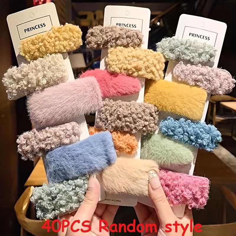 40pcs Bohemian Plush Hair Clips with Fluffy Bristles - Bangs & Ponytail Claws for & s, Multicolor Non-Slip Hairpins for Braids
40pcs Bohemian Plush Hair Clips with Fluffy Bristles - Bangs & Ponytail Claws for & s, Multicolor Non-Slip Hairpins for Braids