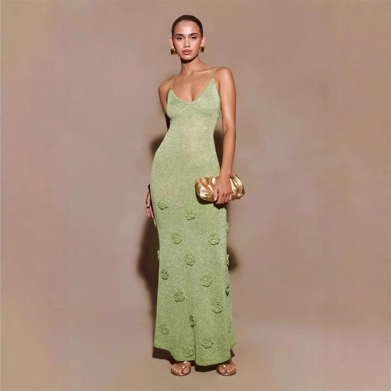 Summer Dress For Women V Neck Solid Color Bodycon Maxi Dress Knit Spaghetti Strap Long Dress Elegant Holiday Wear S абрикос світлого кольору
Summer Dress For Women V Neck Solid Color Bodycon Maxi Dress Knit Spaghetti Strap Long Dress Elegant Holiday Wear S абрикос світлого кольору