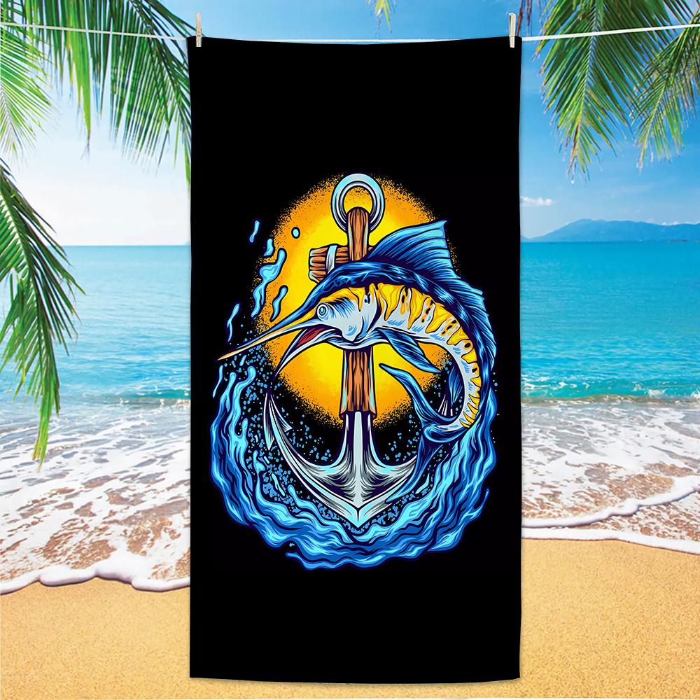 Nautical Pattern Beach Towel, Digital Printing Thin Quick-Dry Anti-Sand Microfiber Lightweight for Swim Yoga Travel Gym Gift W30*H60(CM)
Nautical Pattern Beach Towel, Digital Printing Thin Quick-Dry Anti-Sand Microfiber Lightweight for Swim Yoga Travel Gym Gift W30*H60(CM)