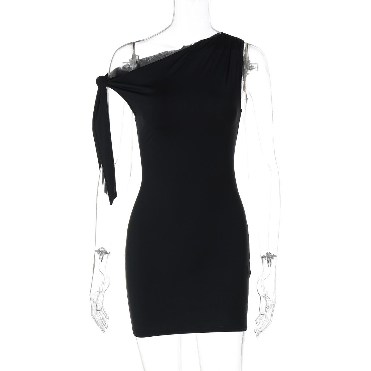 Women One Shoulder Asymmetric Sleeve Bodycon Mini Dress Elegant Cocktail Party Dress S чёрный
Women One Shoulder Asymmetric Sleeve Bodycon Mini Dress Elegant Cocktail Party Dress S чёрный