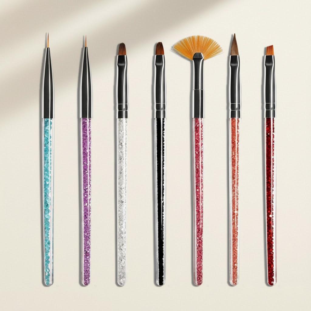 7Pcs Professional Nail Art Brush Set Manicure Tools Acrylic Paint Brushes Kit UV Gel Polish Lining Pen for Nail Design
7Pcs Professional Nail Art Brush Set Manicure Tools Acrylic Paint Brushes Kit UV Gel Polish Lining Pen for Nail Design