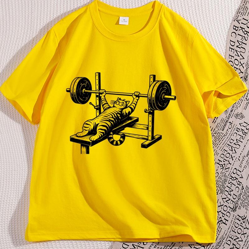 Cat Bench Press Gym T Shirt Unisex Women Casual Cotton Workout Tee Shirt Funny Powerlifting Gym Lovers Fitness Tshirt Clothes 3XL
Cat Bench Press Gym T Shirt Unisex Women Casual Cotton Workout Tee Shirt Funny Powerlifting Gym Lovers Fitness Tshirt Clothes 3XL
