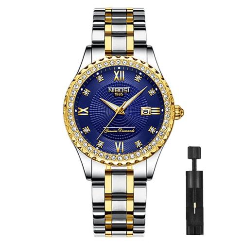 NIBOSI Women s Diamond Wristwatch, Waterproof Analog Quartz Movement, Stylish, Casual, Business, Classic Design, Date Display, Fluorescent Gold, Stain
NIBOSI Women s Diamond Wristwatch, Waterproof Analog Quartz Movement, Stylish, Casual, Business, Classic Design, Date Display, Fluorescent Gold, Stain
