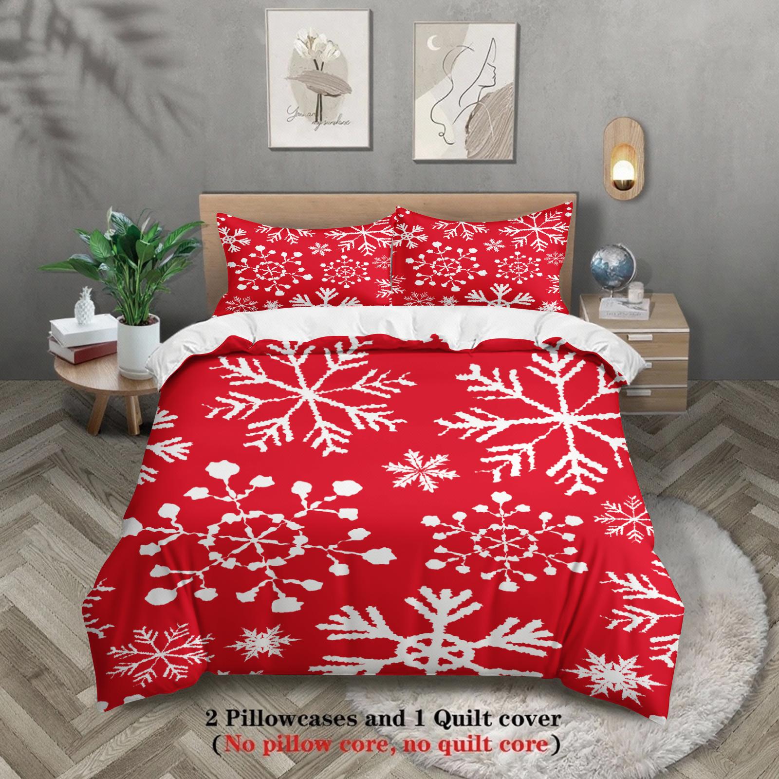 Christmas Bedding Set Soft Polyester Duvet Cover Set Quilt Cover With Pillowcase For Bedroom Decor Birthday Gift Christmas Gifts EU Single135x200cm
Christmas Bedding Set Soft Polyester Duvet Cover Set Quilt Cover With Pillowcase For Bedroom Decor Birthday Gift Christmas Gifts EU Single135x200cm