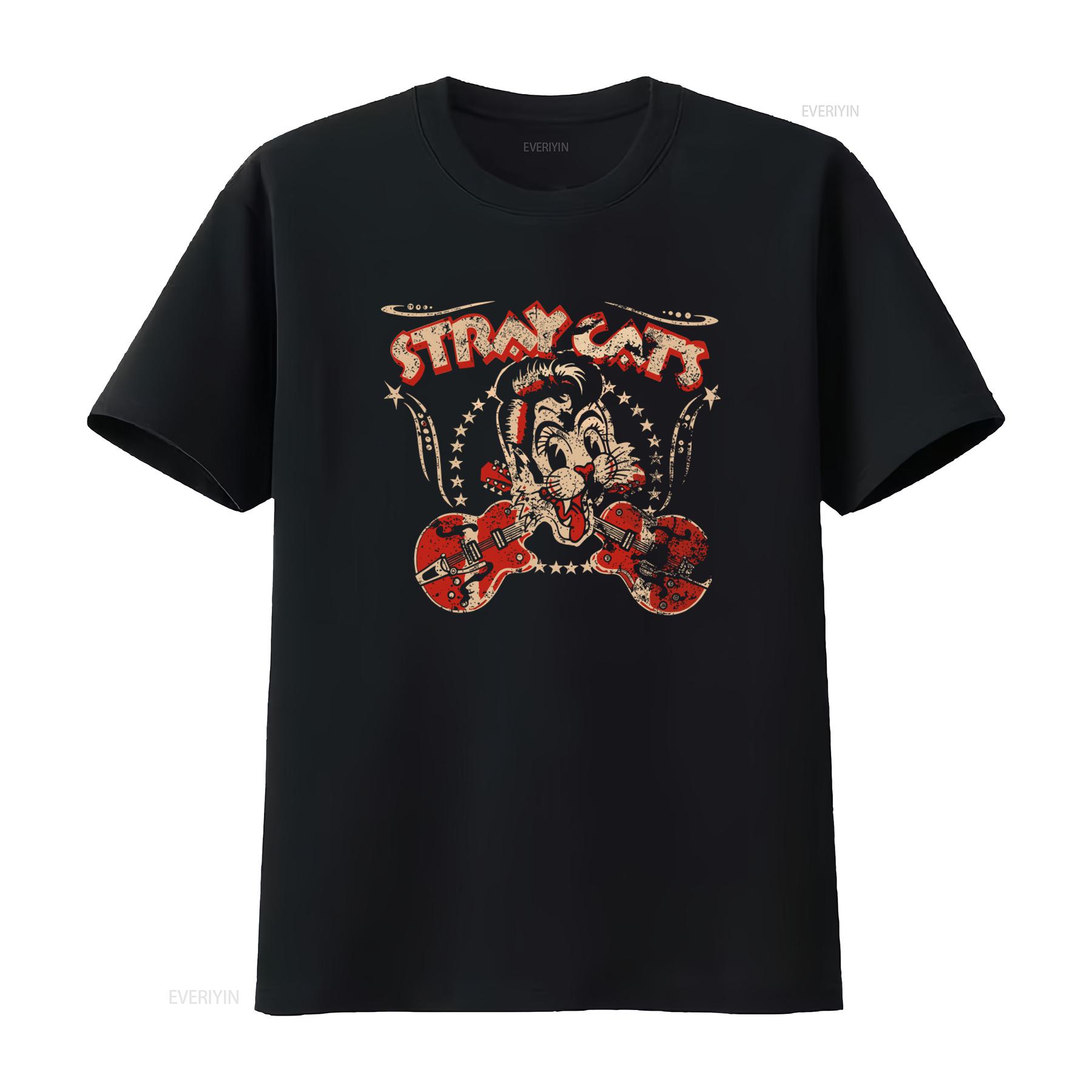 Stray Cats Vintage Exclusive Black All Size Funny Rock n Roll Guitar Cat Print T Shirt vintage Washed Slightly graphic 4XL
Stray Cats Vintage Exclusive Black All Size Funny Rock n Roll Guitar Cat Print T Shirt vintage Washed Slightly graphic 4XL