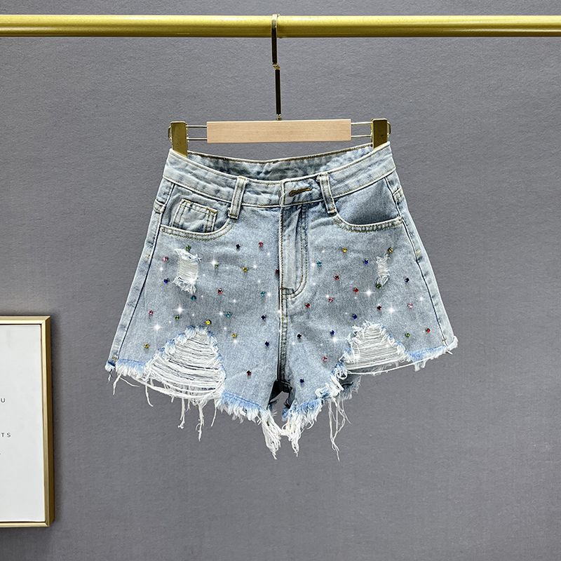 Ripped Jeans Shorts Women Trendy 2023 New Summer High Waist Slim fit Slimming Ozhouzhan Diamond-Embedded Wide Leg Hot Pants Blue S
Ripped Jeans Shorts Women Trendy 2023 New Summer High Waist Slim fit Slimming Ozhouzhan Diamond-Embedded Wide Leg Hot Pants Blue S