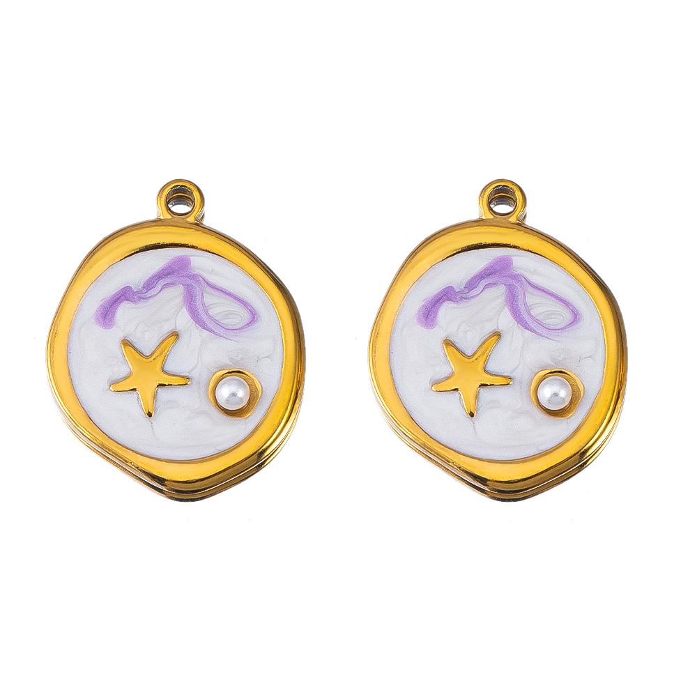 Irregular Round Charms Oil Drip Enamel Stainless Steel Starfish Pearl, DIY Jewelry, Bracelet Making, Charms, 2 pcs/lot фіолетовий
Irregular Round Charms Oil Drip Enamel Stainless Steel Starfish Pearl, DIY Jewelry, Bracelet Making, Charms, 2 pcs/lot фіолетовий