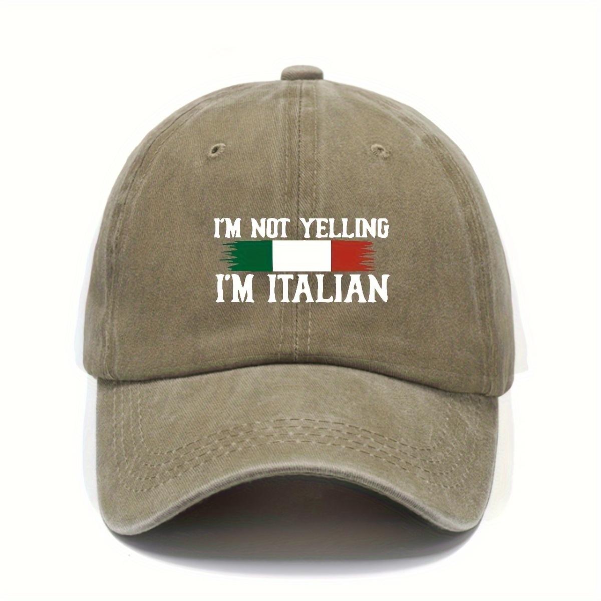 Im Not Yelling Im Italian Print Baseball Cap Washed Cotton Adjustable Snapback Hat Casual Unisex Cap One Size
Im Not Yelling Im Italian Print Baseball Cap Washed Cotton Adjustable Snapback Hat Casual Unisex Cap One Size