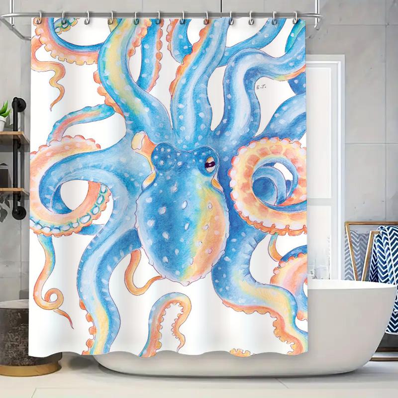 Octopus Shower Curtain Modern Watercolor Print Bathroom Decor for Home Decoration 3D Waterproof Fabric Size: W72 x L84 inches (1 90x180cm
Octopus Shower Curtain Modern Watercolor Print Bathroom Decor for Home Decoration 3D Waterproof Fabric Size: W72 x L84 inches (1 90x180cm