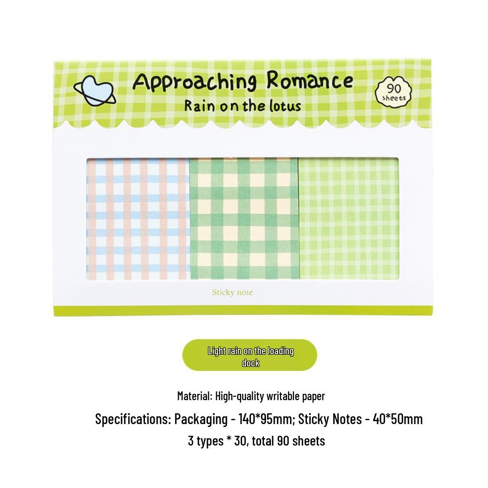 Romantic Series Plaid Sticky Notes - New Arrival for Journals & Decorations
Romantic Series Plaid Sticky Notes - New Arrival for Journals & Decorations