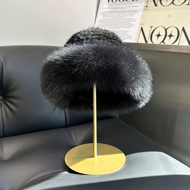 Mink Hat Female Autumn and Winter Mink Fox Hair Bucket Hat Mink Fur Straw Hat Winter Fashion Thermal Basin Hat One Size(55-60cm) чёрный
Mink Hat Female Autumn and Winter Mink Fox Hair Bucket Hat Mink Fur Straw Hat Winter Fashion Thermal Basin Hat One Size(55-60cm) чёрный