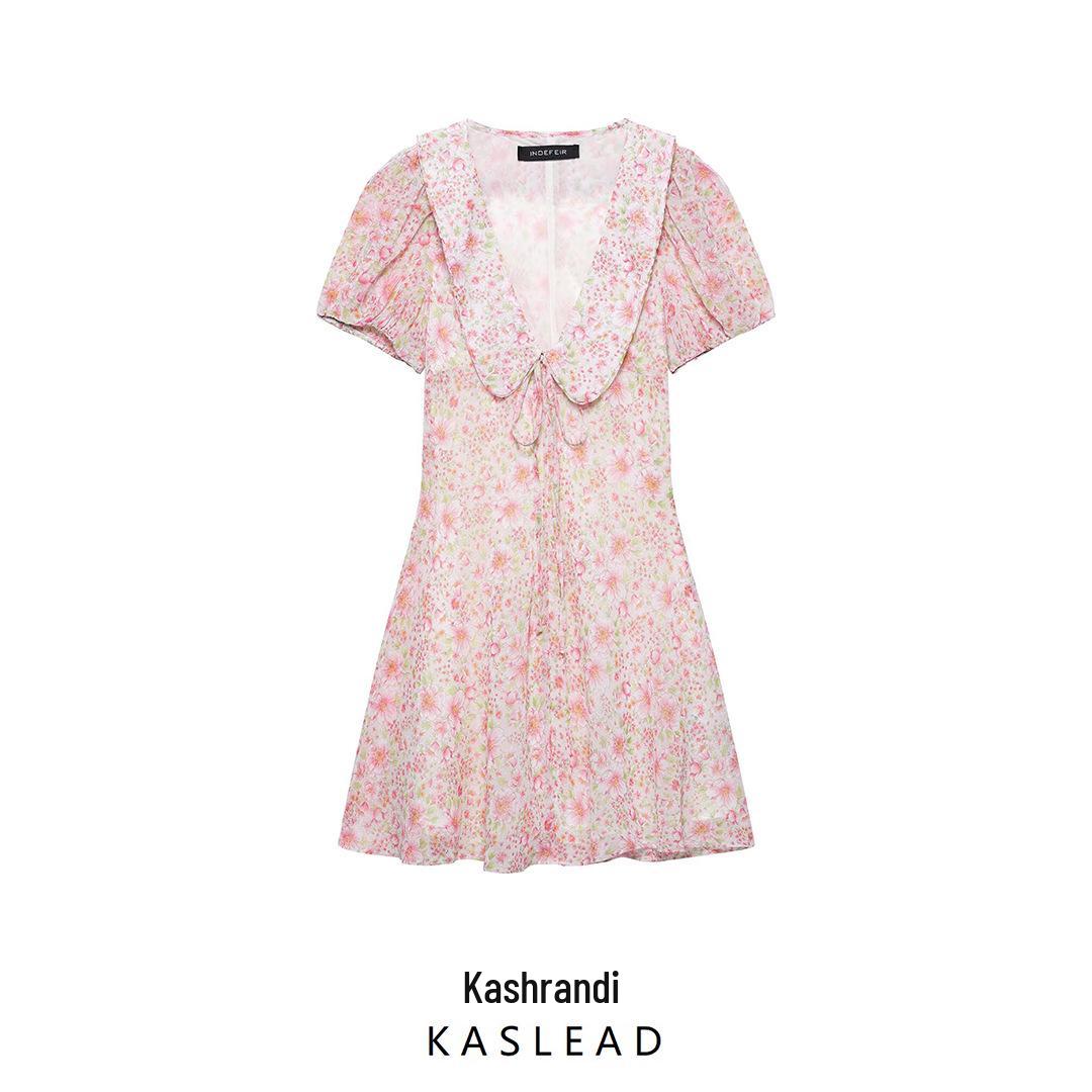 2025 Spring Women s Fashion: European & American Style Printed Short Dress with Round Turn-Down Collar L
2025 Spring Women s Fashion: European & American Style Printed Short Dress with Round Turn-Down Collar L