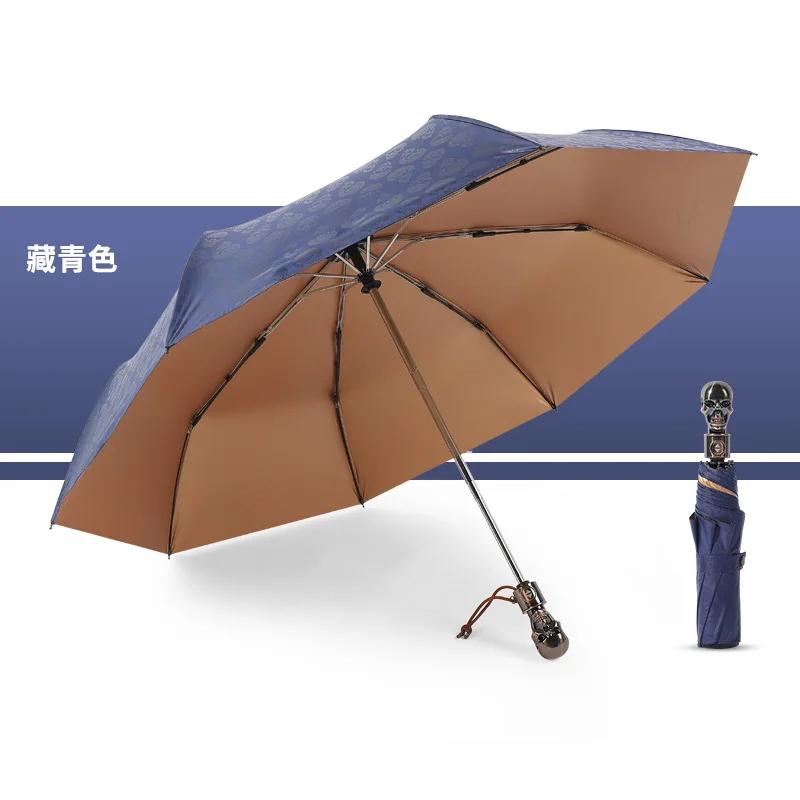 Wind Resistant Skull Handle Folding Automatic Umbrella Rain Women Auto Luxury Big Windproof Umbrellas Rain metal-fiber composite&8K Темно-синій
Wind Resistant Skull Handle Folding Automatic Umbrella Rain Women Auto Luxury Big Windproof Umbrellas Rain metal-fiber composite&8K Темно-синій