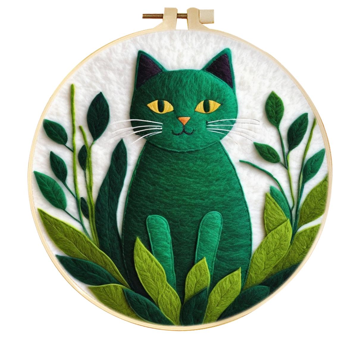 DIY Wool Felting Painting Set Cat 20x20cm Frame Needle Wool Painting Embroidery Kit For Adults Handiwork Home Decor Easy Crafts 20cm*20cm
DIY Wool Felting Painting Set Cat 20x20cm Frame Needle Wool Painting Embroidery Kit For Adults Handiwork Home Decor Easy Crafts 20cm*20cm