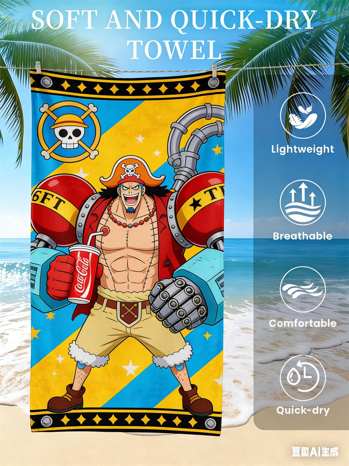 One Piece Обезьяна D. Пляжное полотенце с Луффи, Эксклюзивная лимитированная серия для фанатов аниме, Банное полотенце на пиратскую тематику для пляжа, бассейна и ванной комнаты W40*H60(CM)
One Piece Обезьяна D. Пляжное полотенце с Луффи, Эксклюзивная лимитированная серия для фанатов аниме, Банное полотенце на пиратскую тематику для пляжа, бассейна и ванной комнаты W40*H60(CM)