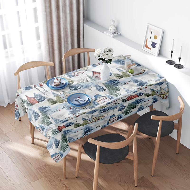 Festive Tablecloth With Winter Scenery Modern Christmas-Themed Home Decor For Dining Room Or Kitchen Countertop Blue Print Desig 100X140CM
Festive Tablecloth With Winter Scenery Modern Christmas-Themed Home Decor For Dining Room Or Kitchen Countertop Blue Print Desig 100X140CM