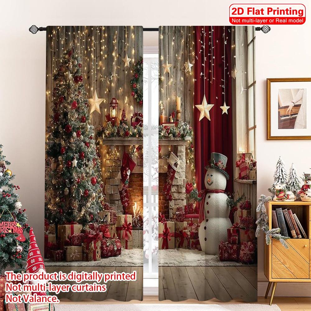 Flat Printing Christmas Party Curtain Snowman Fireplace Durable Polyester Without Electricity Spring Holiday Set Of 2 Made Washable W100*H70(CM)-Rod Pocket&1PCS
Flat Printing Christmas Party Curtain Snowman Fireplace Durable Polyester Without Electricity Spring Holiday Set Of 2 Made Washable W100*H70(CM)-Rod Pocket&1PCS