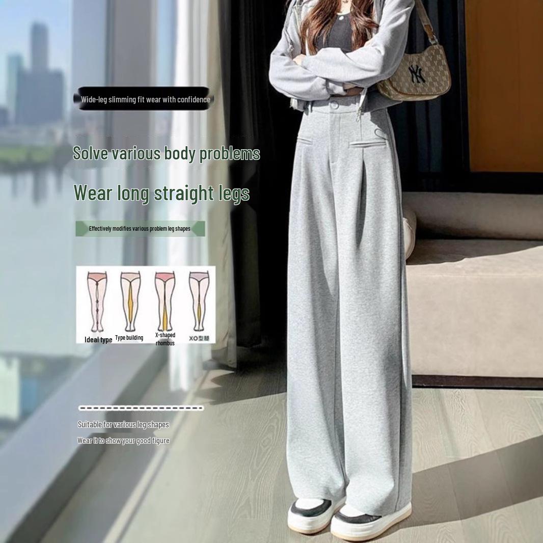 Petite Grey High-Waisted Drapey Pants - Slimming Narrow-to-Wide Leg, Floor-Length, Knitted for Spring/Autumn M (96-110 lbs)
Petite Grey High-Waisted Drapey Pants - Slimming Narrow-to-Wide Leg, Floor-Length, Knitted for Spring/Autumn M (96-110 lbs)