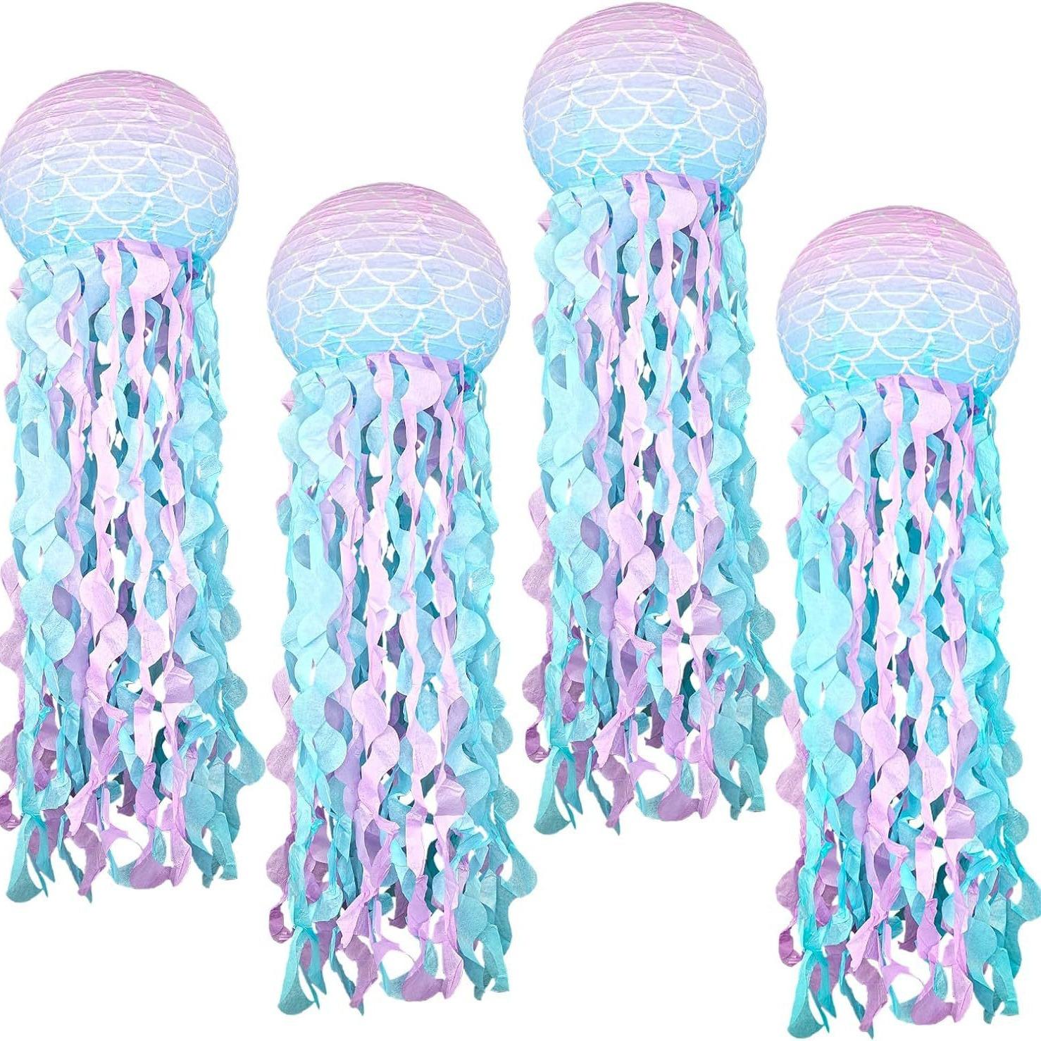 10 шт. бумажных фонариков на тему русалок, фонарики-медузы, украшения на тему русалок для оформления аквариума, подвесные украшения 10pcs
10 шт. бумажных фонариков на тему русалок, фонарики-медузы, украшения на тему русалок для оформления аквариума, подвесные украшения 10pcs