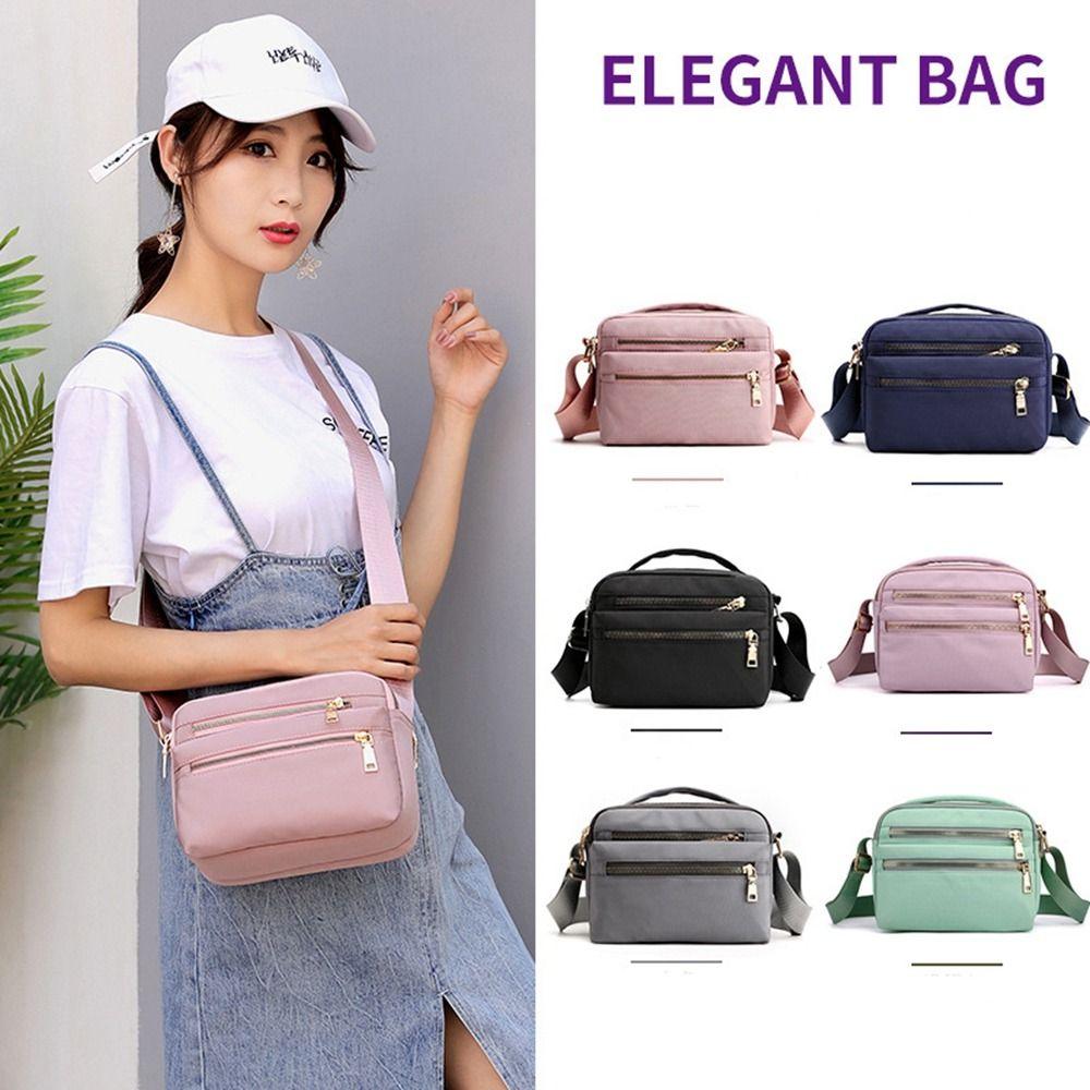 Zipper Nylon Crossbody Bag Canvas Oxford Shoulder Bag Portable Women Backpack Shopping рожевий
Zipper Nylon Crossbody Bag Canvas Oxford Shoulder Bag Portable Women Backpack Shopping рожевий
