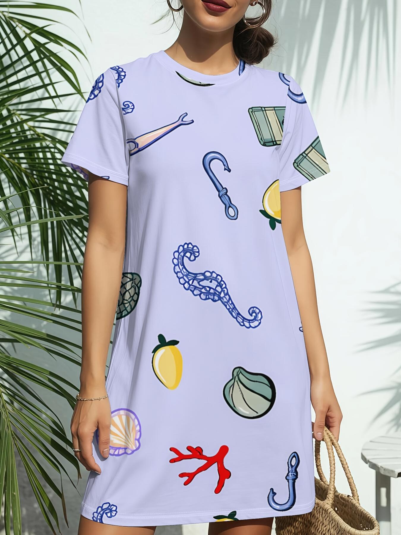 Women s Short Sleeve T-Shirt Dress with Money Print - Round Neck Casual -Line Dress Suitable for Daily Wear. Dates ; Birthday Gifts. Spring Summer Out S дубильна кора
Women s Short Sleeve T-Shirt Dress with Money Print - Round Neck Casual -Line Dress Suitable for Daily Wear. Dates ; Birthday Gifts. Spring Summer Out S дубильна кора