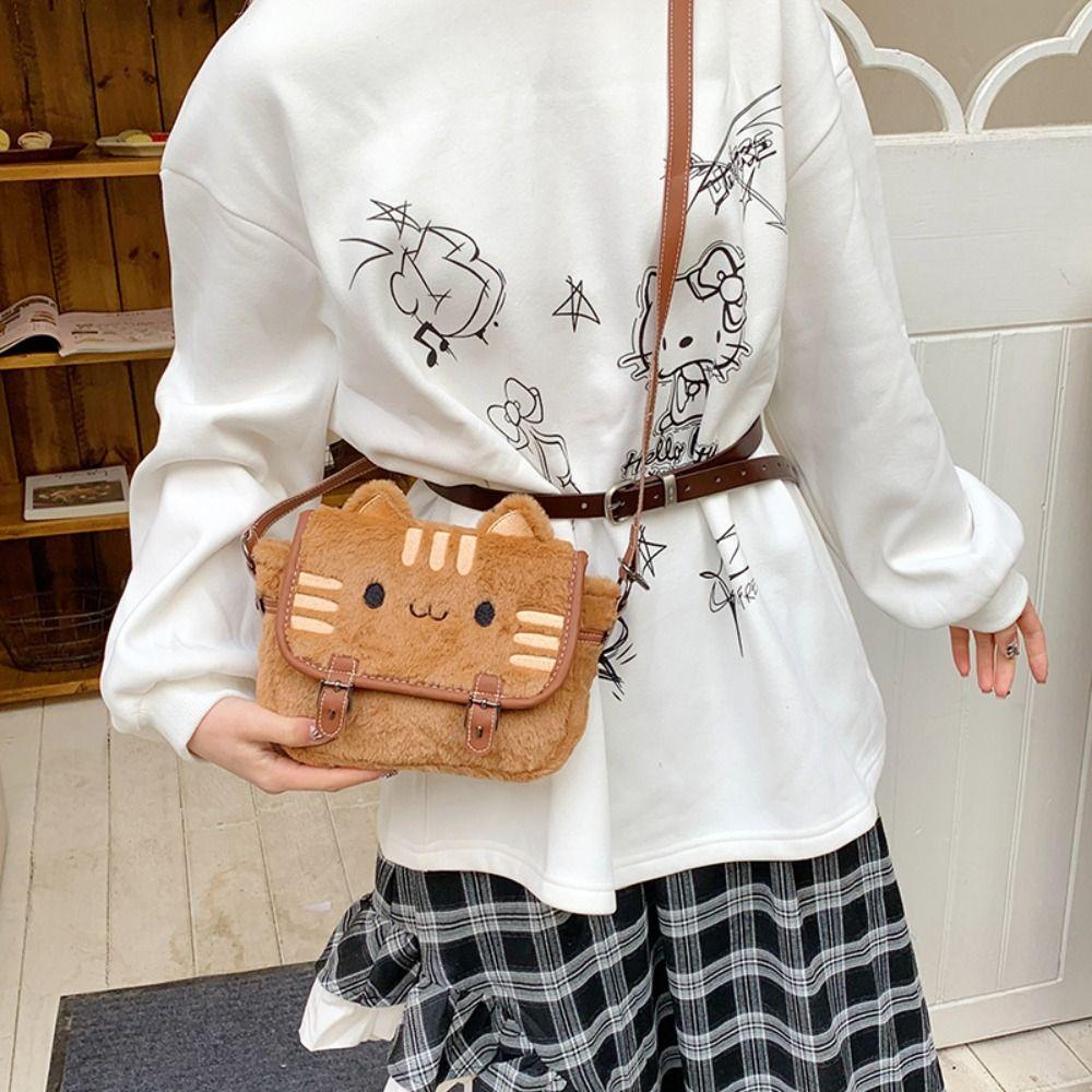 Storage Bag Plush Doll Handbag Anime Cartoon Kitty Crossbody Bag Cat Shape Plush Bag Makeup Bag білий
Storage Bag Plush Doll Handbag Anime Cartoon Kitty Crossbody Bag Cat Shape Plush Bag Makeup Bag білий