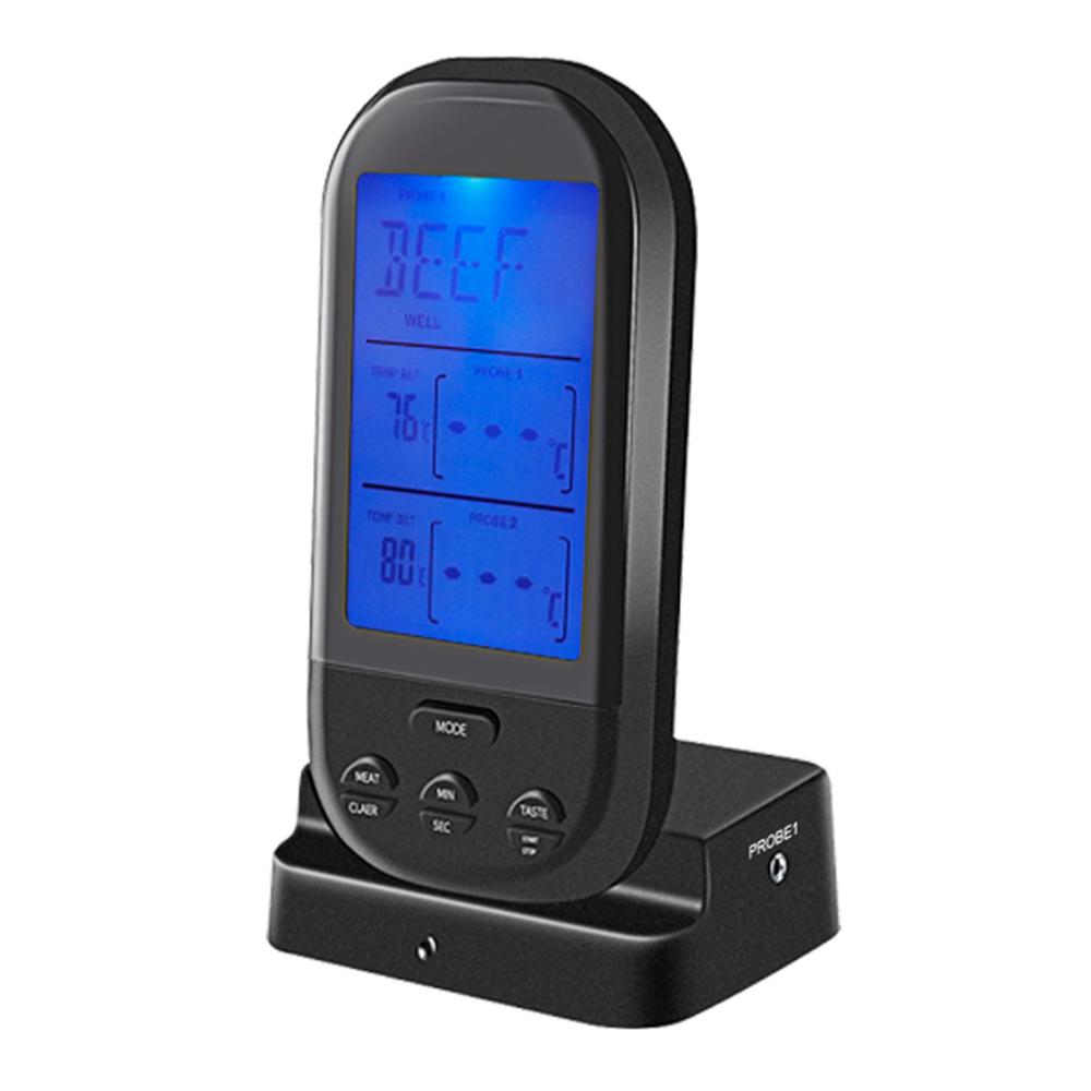 TS-K32 Bidirectional Probe Multifunctional Wireless BBQ Thermometer Food Oven Temperature Measurement Tool (BPA Free,FDA Certificated) Black
TS-K32 Bidirectional Probe Multifunctional Wireless BBQ Thermometer Food Oven Temperature Measurement Tool (BPA Free,FDA Certificated) Black
