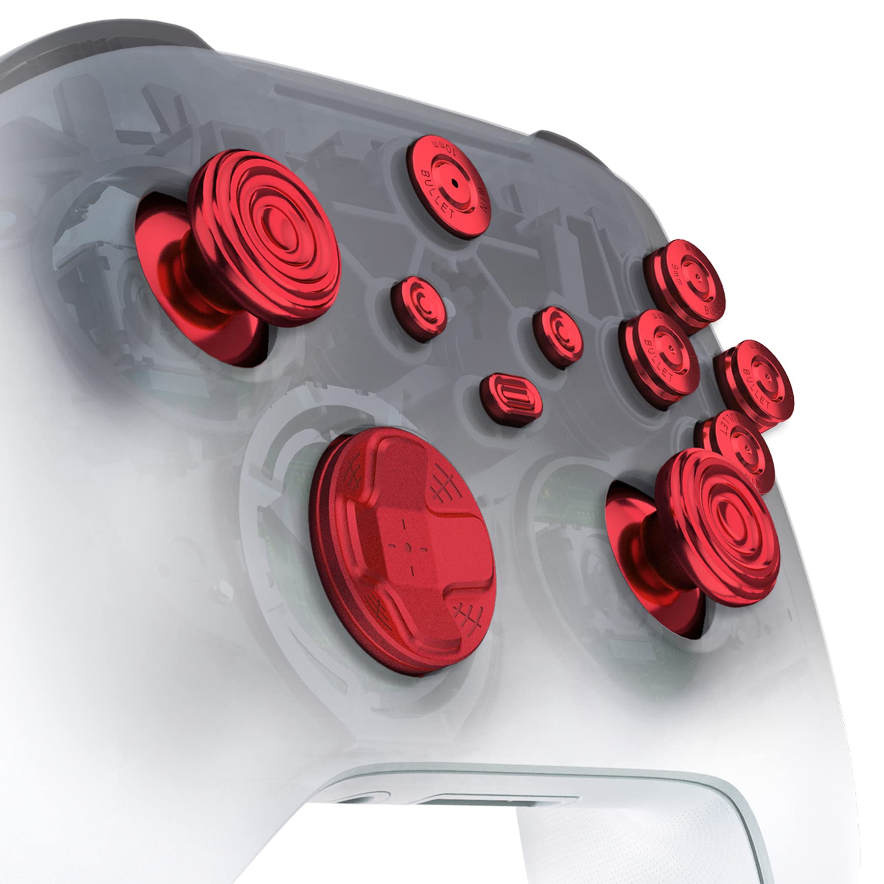 Металева кнопка eXtremeRate, сумісна з Xbox Core, бездротова мережа, сумісна з контролером серії Xbox, джойстик із алюмінієвого сплаву 11 в 1 червоний
Металева кнопка eXtremeRate, сумісна з Xbox Core, бездротова мережа, сумісна з контролером серії Xbox, джойстик із алюмінієвого сплаву 11 в 1 червоний